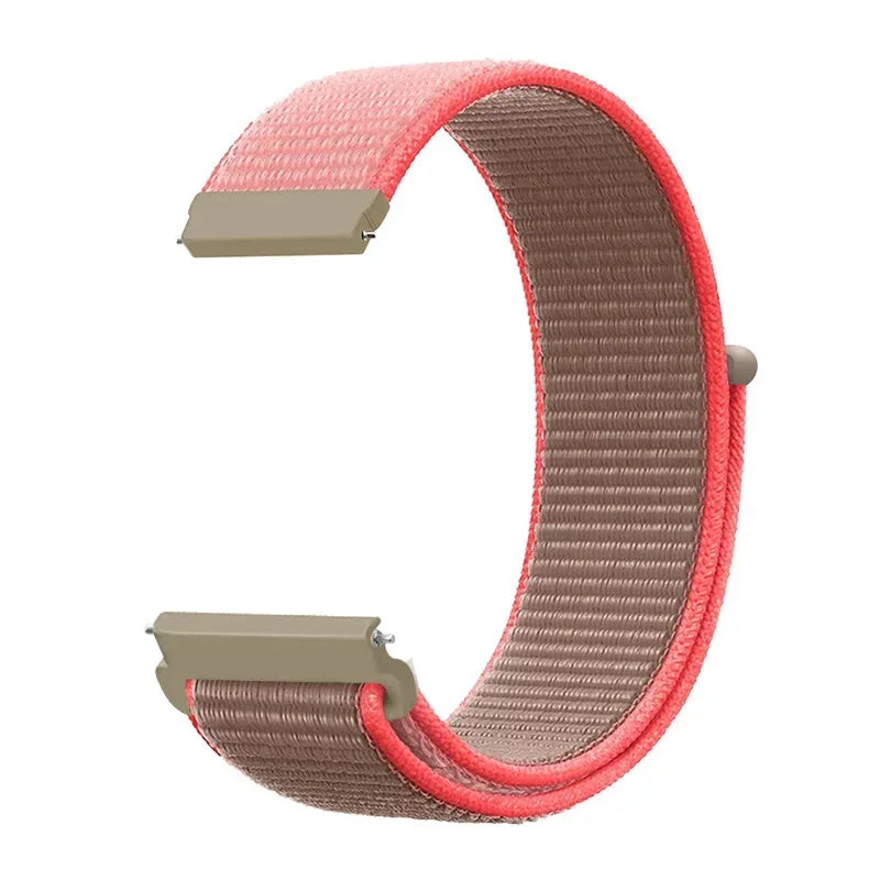 20mm 22mm Nylon Loop Strap For Garmin Forerunner 55 165 265 965 255 Active 5/Vivomove Trend/Vivoactive 5/Venu 3/2 Bracelet Belt