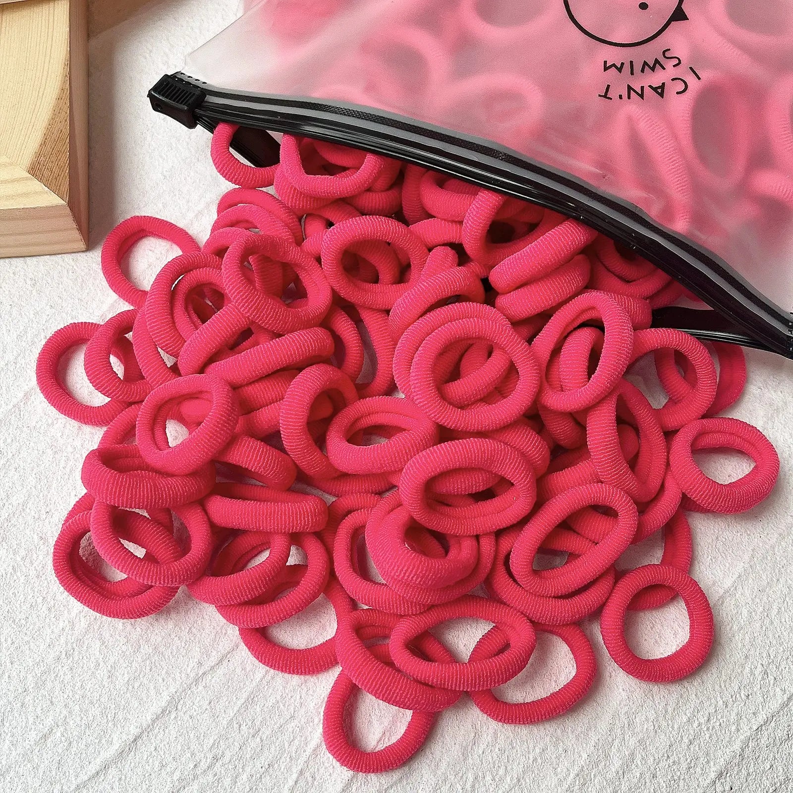 50PCS/Set Women Girls Basic Hair Bands  Simple Solid Colors Elastic Headband Hair Ropes Ties Hair Accessories Ponytail Holder