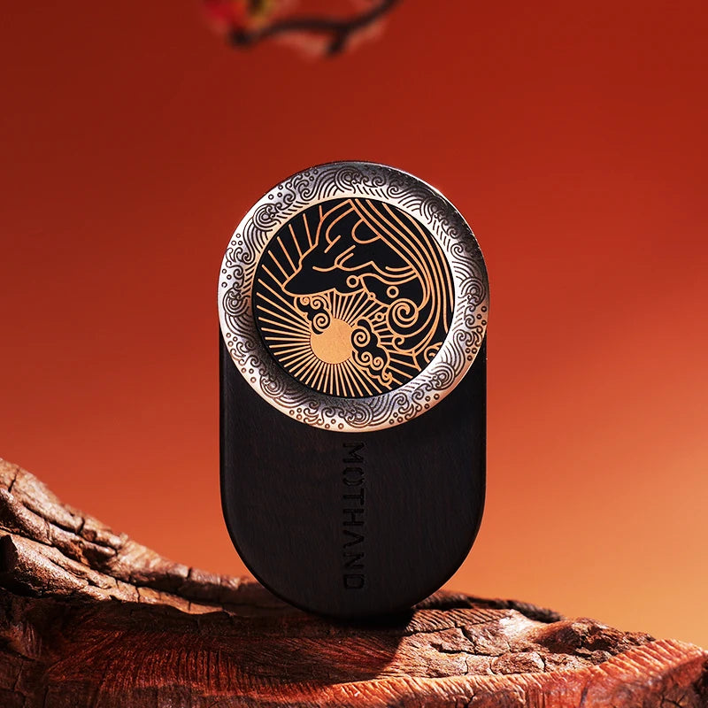 Vintage Style Magnetic Spinner edc Fidget Toy Stress Relief & ADHD Focus Tool Fidget Spinner Handmade Polish Unique Wood Pattern