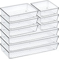 88pcs Transparent Plastic Drawer Storage Set, Bathroom Drawer Storage Tray Storage Box, Suitable for Makeup Vanity, Kitchen Gadg