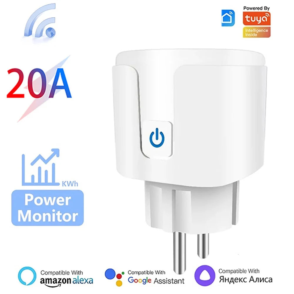 Smart WiFi Plug – 16A/20A, Energy Monitor, Alexa & Google Home