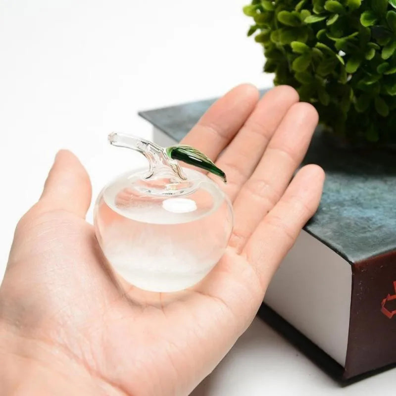 Desktop Stylish Apple Bird Swan Shaped Crystal Weather Forecast Bottle Glass Storms Weather Predictor Monitor Barometer For Home