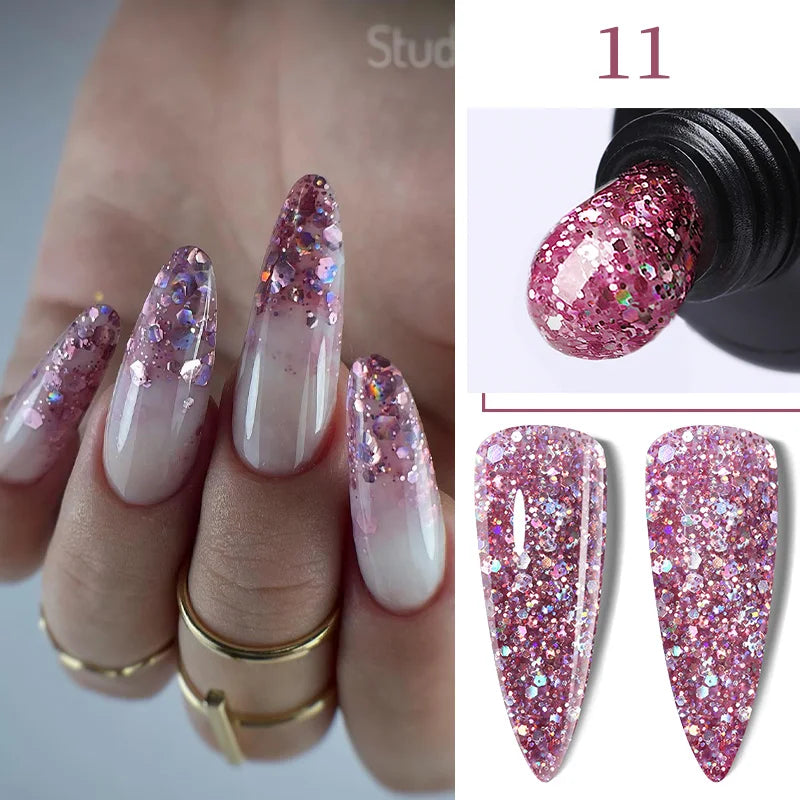 LILYCUTE 15ML Quick Extension Gel Nail Polish Milky White Clear Pink Color French Manicure Finger Prolong Nail Hard Gel Varnish
