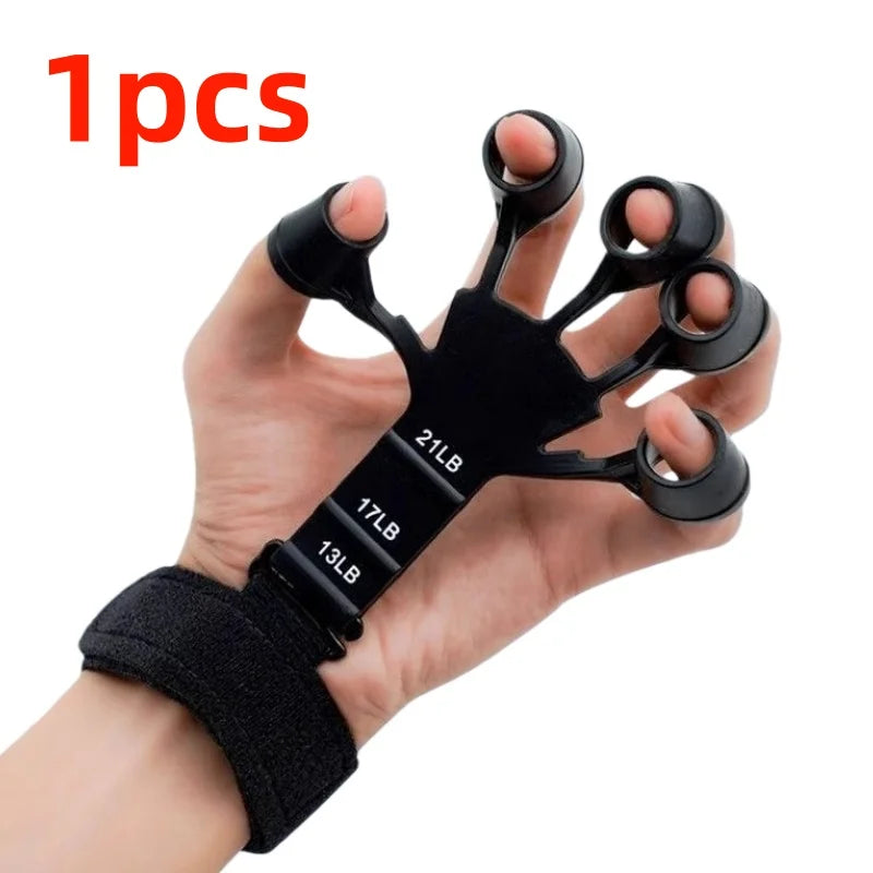 Finger exerciser, grip trainer, hand therapy, finger workout device, and hand strength trainer