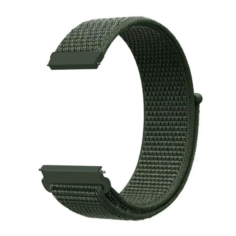 20mm 22mm Nylon Loop Strap For Garmin Forerunner 55 165 265 965 255 Active 5/Vivomove Trend/Vivoactive 5/Venu 3/2 Bracelet Belt