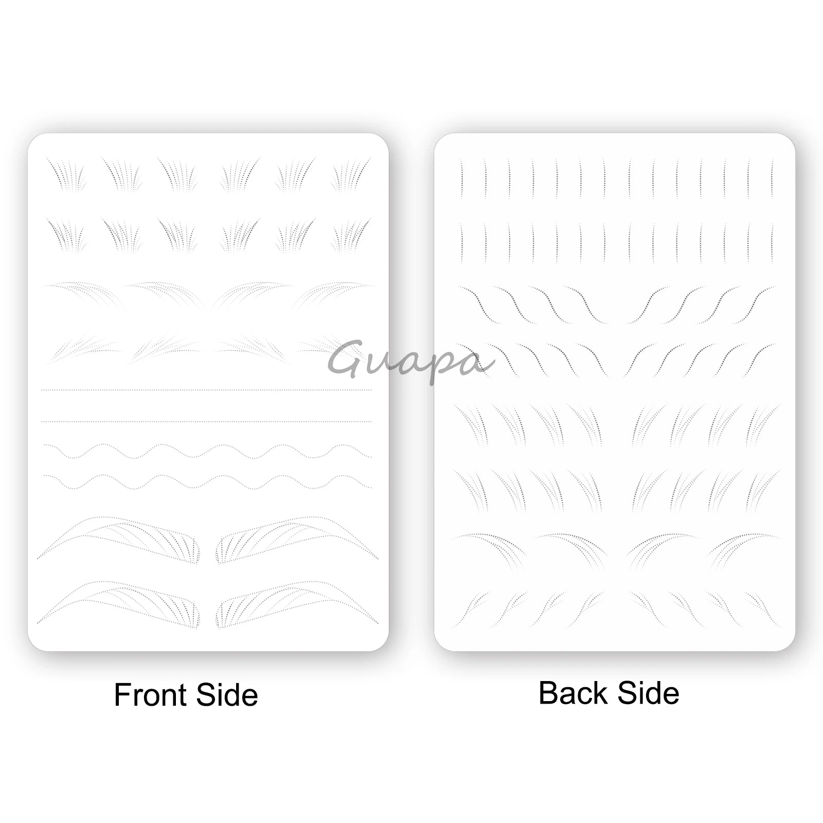 New Hair Stroke Pattern Practice Pad Double Sided Best Nano Brows Silicone Practice Skin For Permanent Makeup Basic Hair Stroke