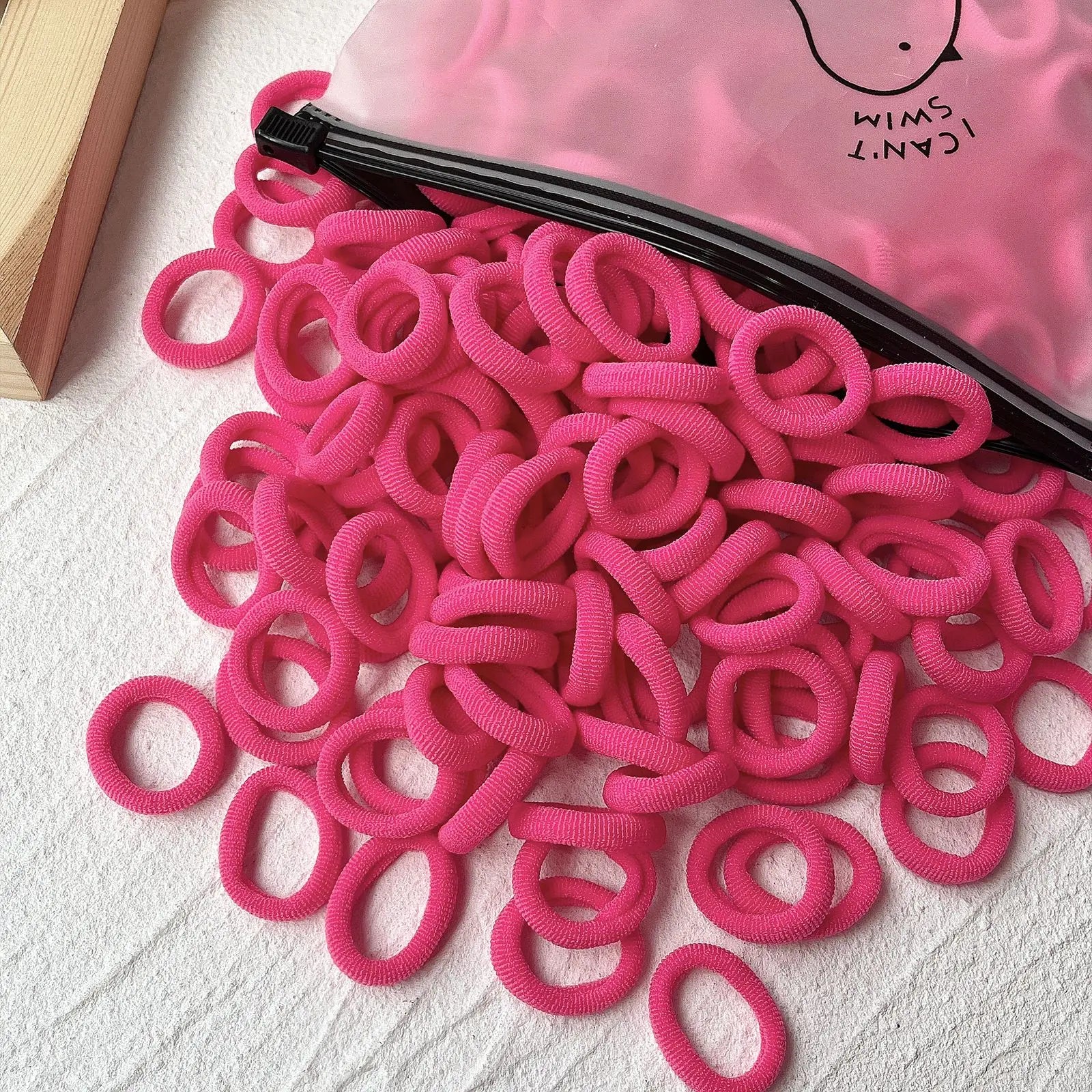 50PCS/Set Women Girls Basic Hair Bands  Simple Solid Colors Elastic Headband Hair Ropes Ties Hair Accessories Ponytail Holder