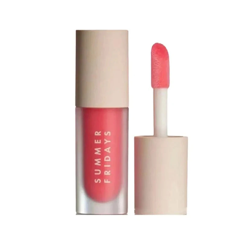 Summer Fridays Lip Balm Moisturizing Mirror Lip Gloss Lip Vanilla Pink Sugar Coffee Cake Smell Lipstick Transparent Makeup Oil