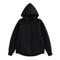 Women's Hooded Jacket with Pockets – Casual Zip-Up Coat
