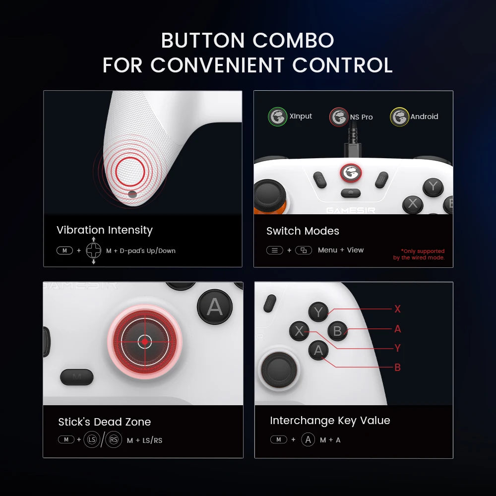 Gamesir Gamepads PC Switch 2 Controller Nova Lite Controle Hall Effective Joystick for Nintendo Switch Steam Android iOS Phone