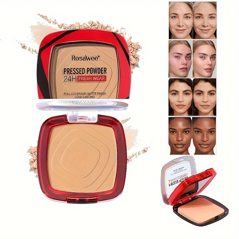 Matte Pressed Powder Foundation – Full Coverage 24H Oil-Control
