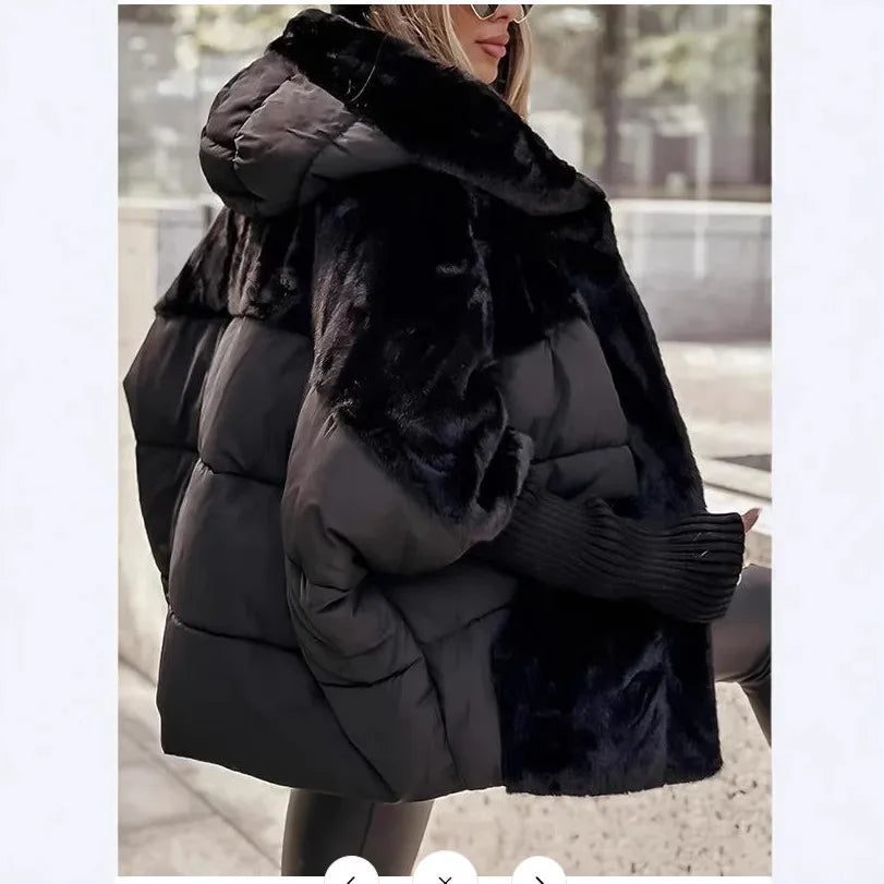 Autumn Female Chic Jacket Coats Women Streetwear Winter New Velvet Thickened Warm Harajuku Loose Casual Outwear Tops Clothes