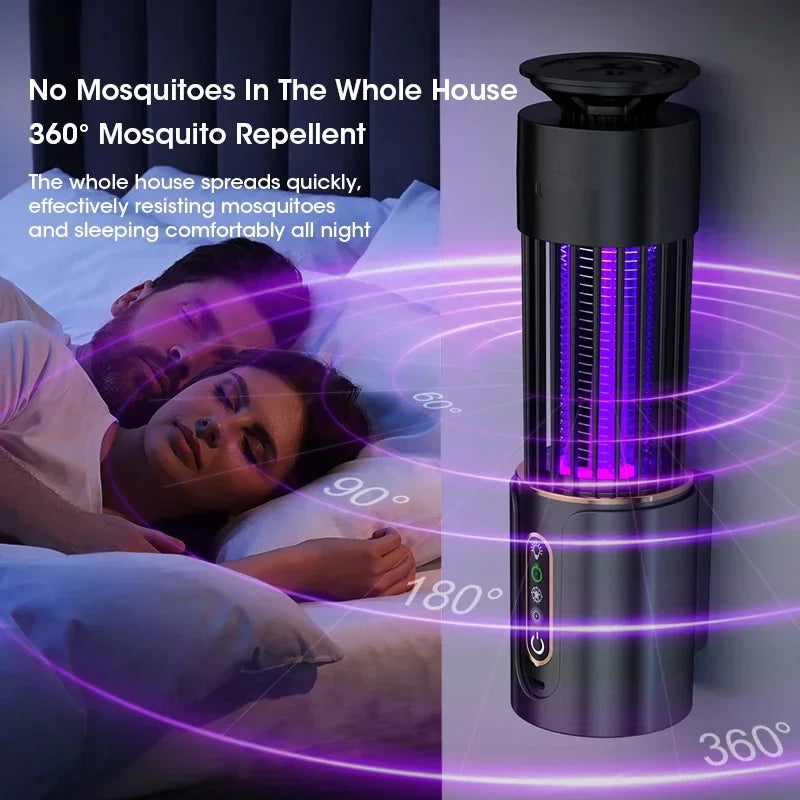 Insect Fly Trap Mosquito Killer Lamp Camping Lantern Usb Timing Electric Mosquito Swatter Outdoor Insect Killer Repellent 2025