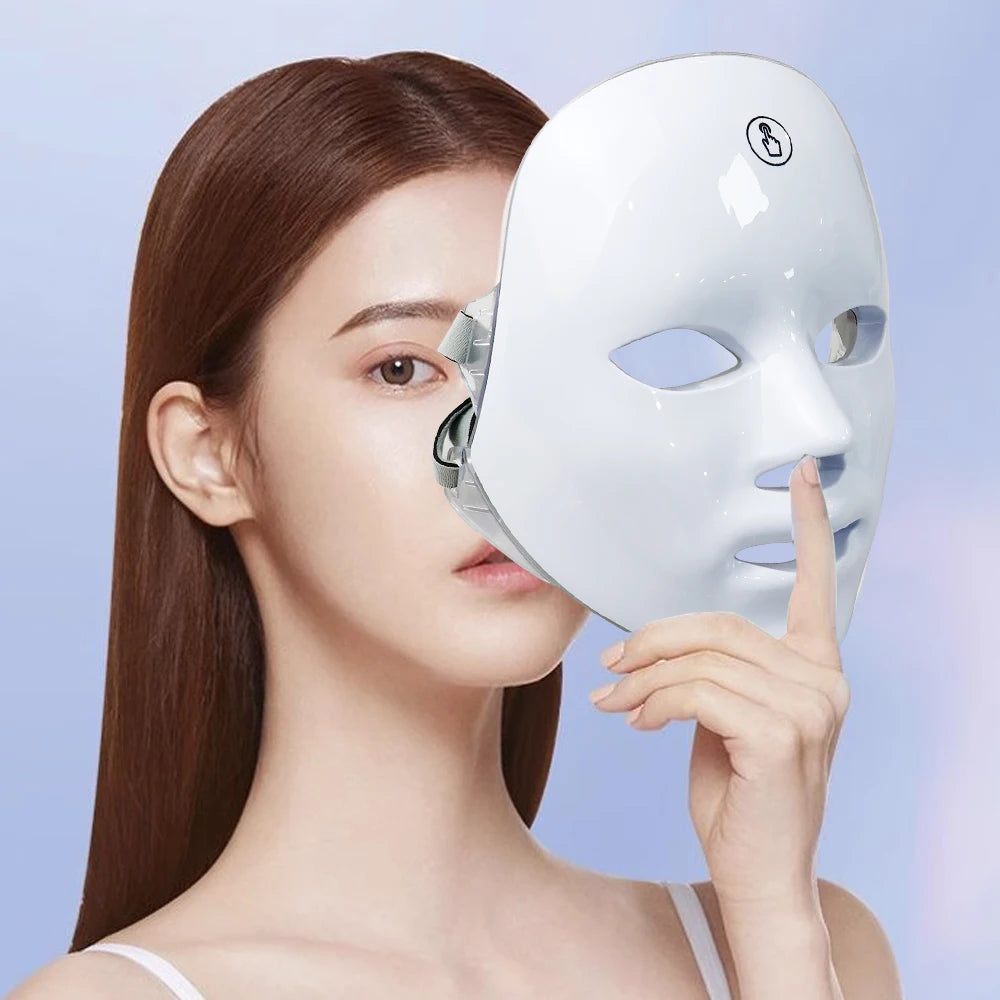 USB Charge 7 Colors Facial LED Mask LED Photon Therapy Beauty Mask Anti Aging Skin Rejuvenation Face Lifting Whitening Skin Care