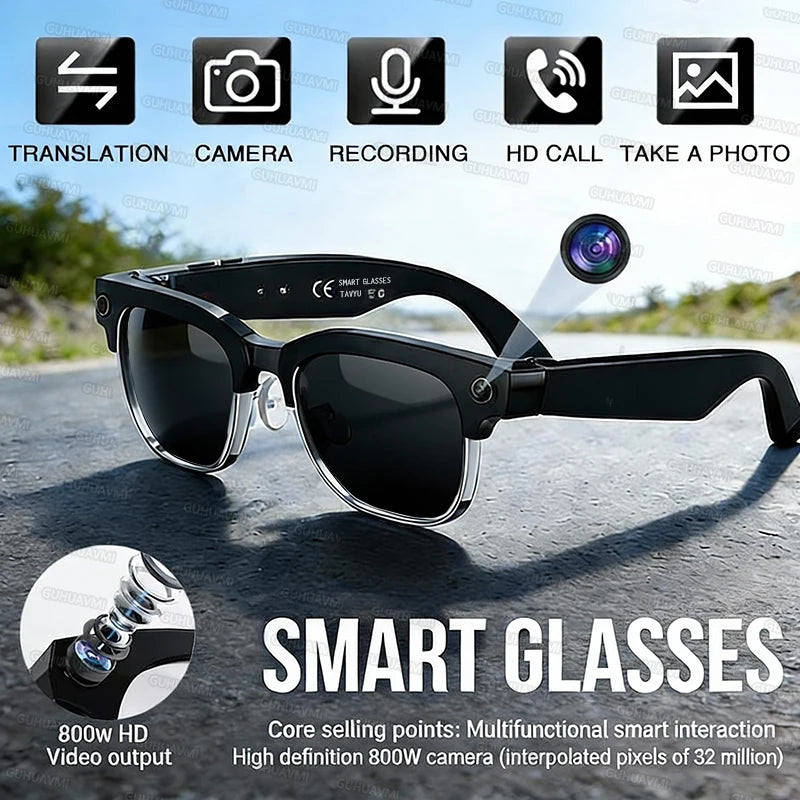 AI Smart Glasses – 4K Camera, Bluetooth & Real-Time Translation