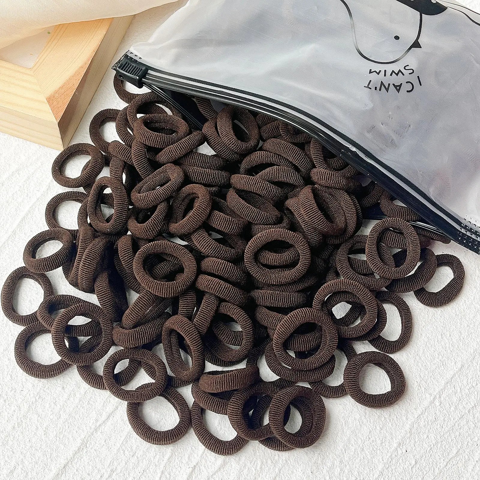 50PCS/Set Women Girls Basic Hair Bands  Simple Solid Colors Elastic Headband Hair Ropes Ties Hair Accessories Ponytail Holder