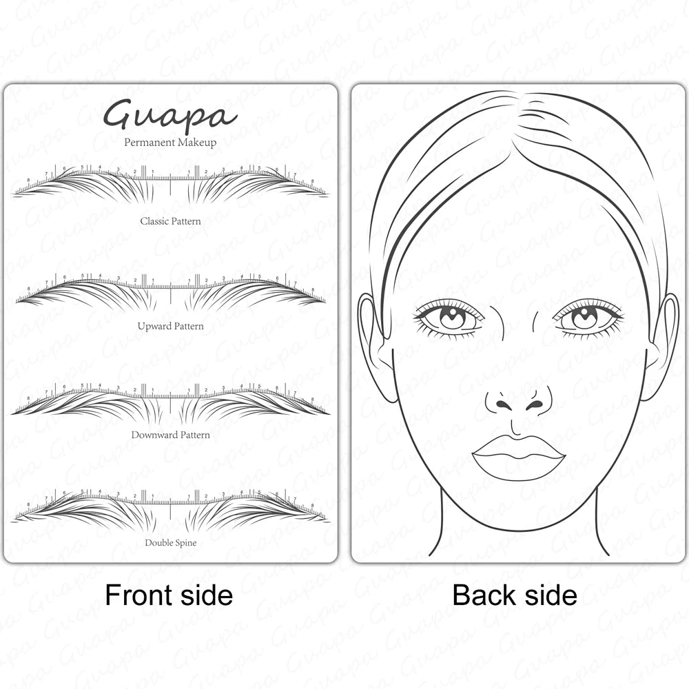 New Hair Stroke Pattern Practice Pad Double Sided Best Nano Brows Silicone Practice Skin For Permanent Makeup Basic Hair Stroke