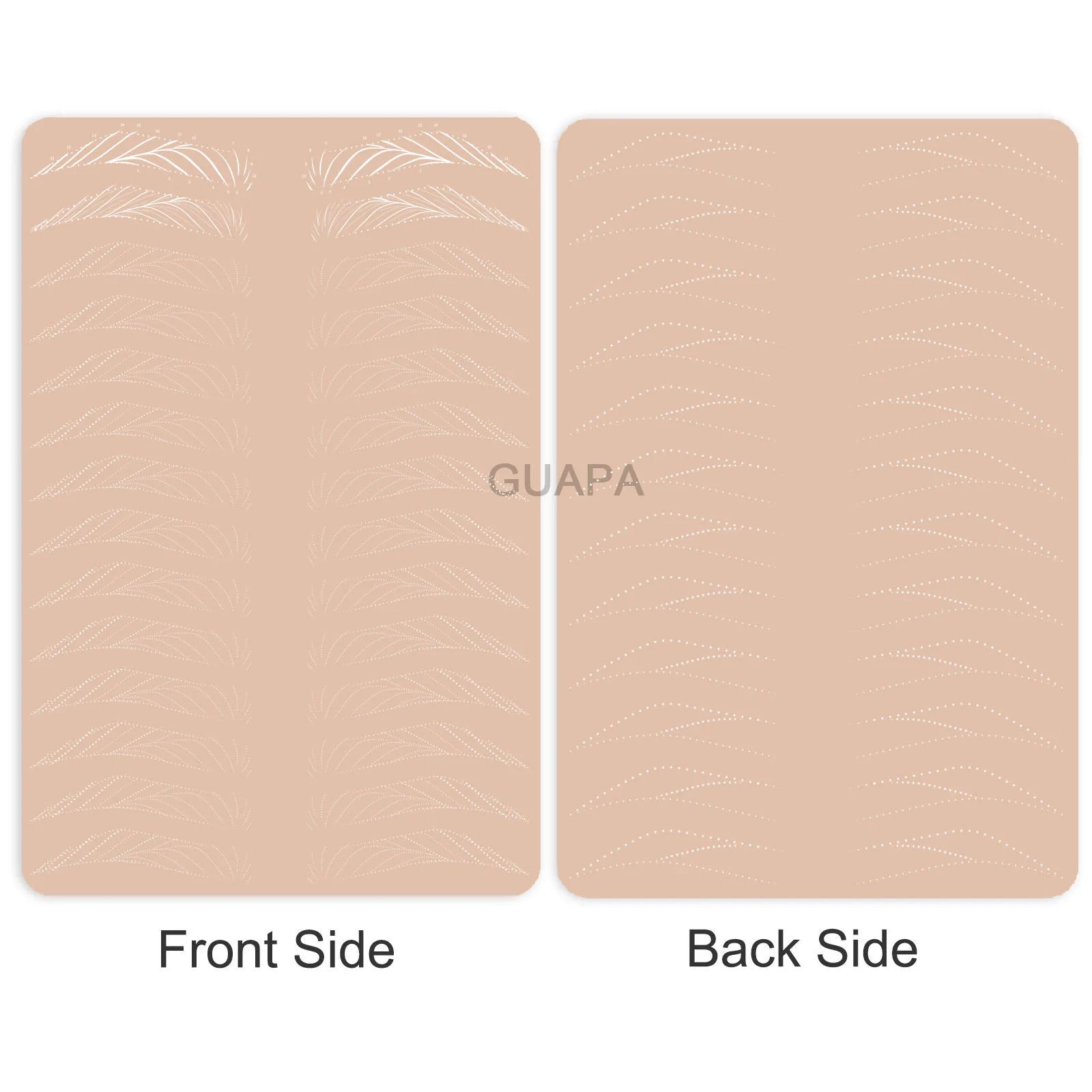 New Hair Stroke Pattern Practice Pad Double Sided Best Nano Brows Silicone Practice Skin For Permanent Makeup Basic Hair Stroke