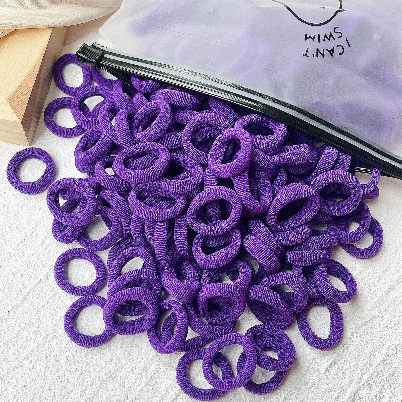 50PCS/Set Women Girls Basic Hair Bands  Simple Solid Colors Elastic Headband Hair Ropes Ties Hair Accessories Ponytail Holder