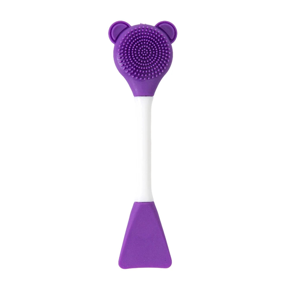 Facial Cleaning Silicone Brush Facial Mask Applicator Skincare Accessories Silicone Body Scrubbers 2in1 Spa Facial Wash Brushes