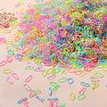 500/1000/2000pcs Girls Colourful Disposable Rubber Band Hair Ties Headband Children Ponytail Holder Bands Kids Hair Accessories