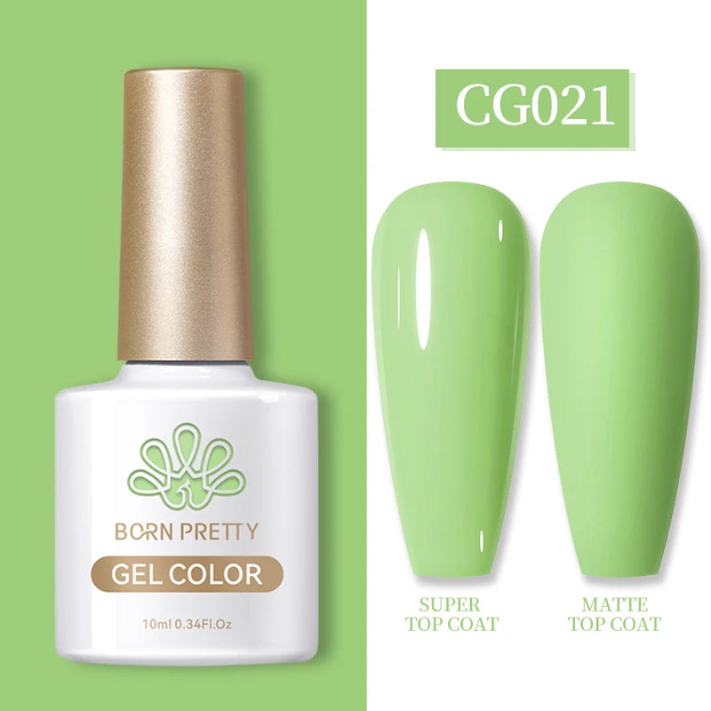 BORN PRETTY 10ml Gel Nail Polish Gel 130 Colors Semi Permanent Solid Nail Gel Varnish Soak Off UV Gel for Base Top Coat