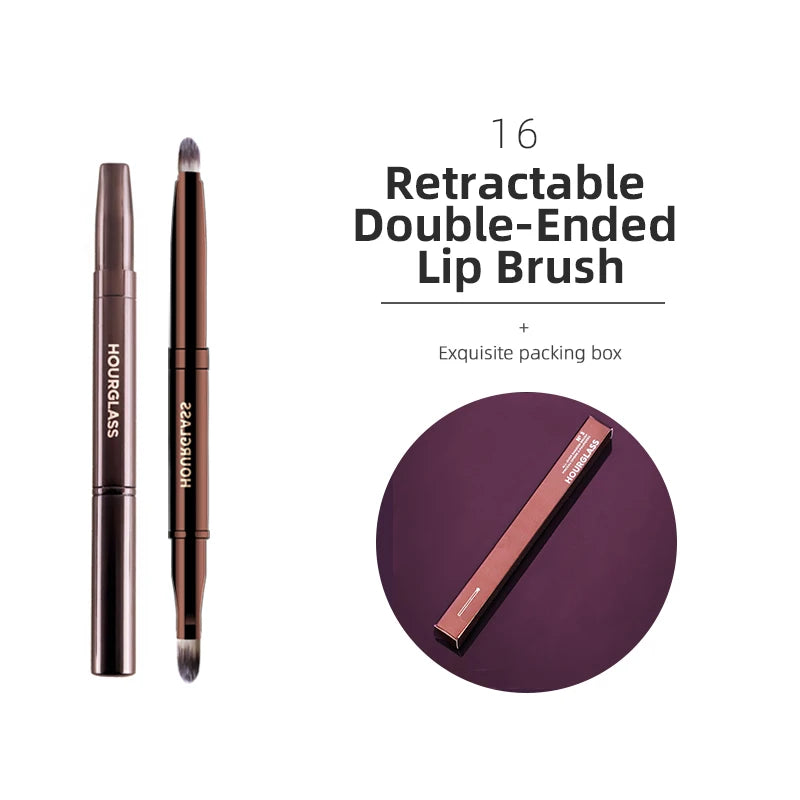 Hourglass Makeup Brush All Kinds Eyeshadow Foundation Concealer Powder Bronzer Blusher Eyeliner Retractable Professional Brushes