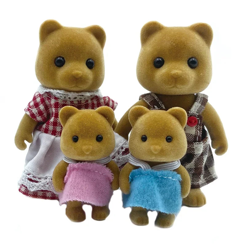 Forest Animal Family 1_12 Dollhouse Accessories Mini_yythk