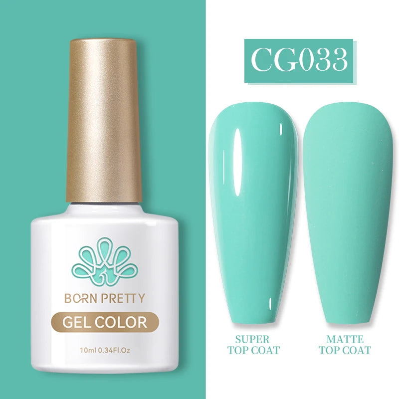 BORN PRETTY 10ml Gel Nail Polish Gel 130 Colors Semi Permanent Solid Nail Gel Varnish Soak Off UV Gel for Base Top Coat