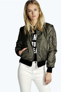 Women's Autumn Bomber Jacket – Slim Fit Zipper Coat