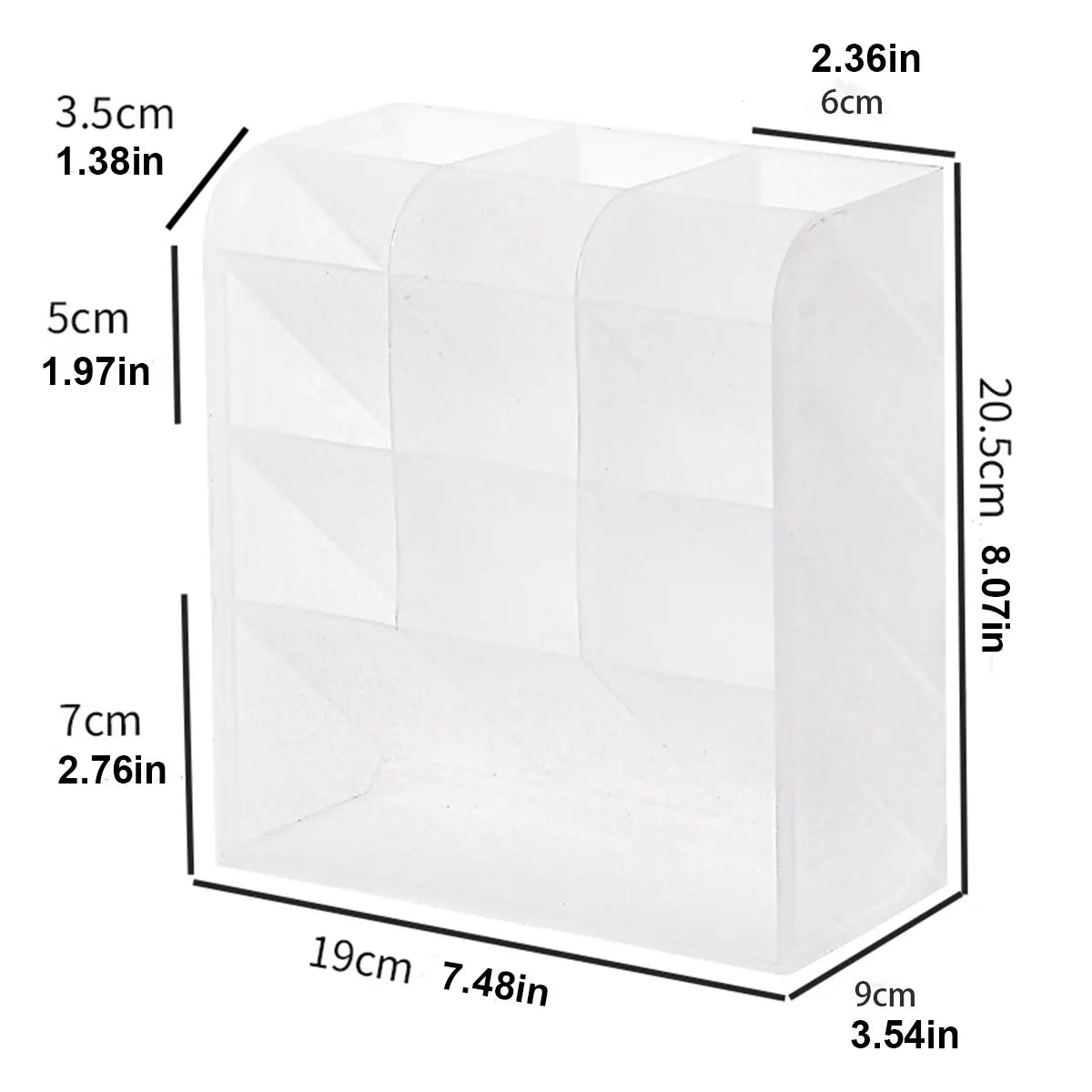 Multi functional desktop pen holder, transparent large capacity pen holder, stationery organizer, office desk pen storage rack