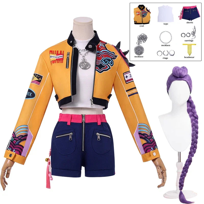 Rumi Cosplay Costume Set – KPop Halloween & Carnival Outfit for Women & Girls
