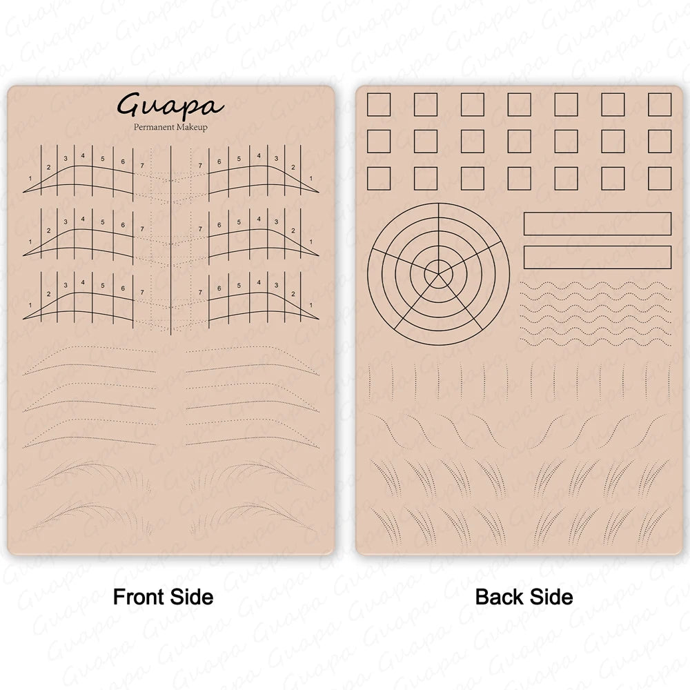 New Hair Stroke Pattern Practice Pad Double Sided Best Nano Brows Silicone Practice Skin For Permanent Makeup Basic Hair Stroke