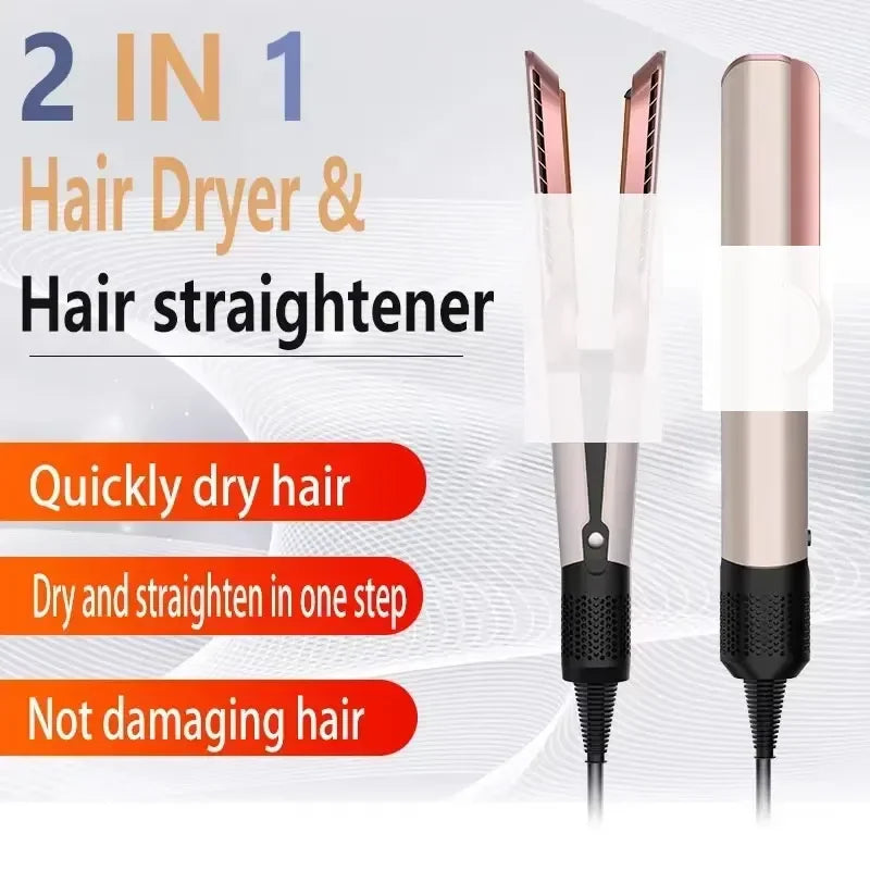 2-in-1 Hair Dryer & Straightener – Negative Ion Styling Tool