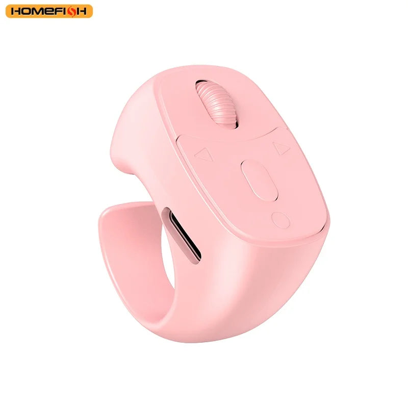 Cell Phone Scrolling Ring Wireless Finger Shutter Remote Control Page Turner Mobile Phone Controller Bluetooth For Travel