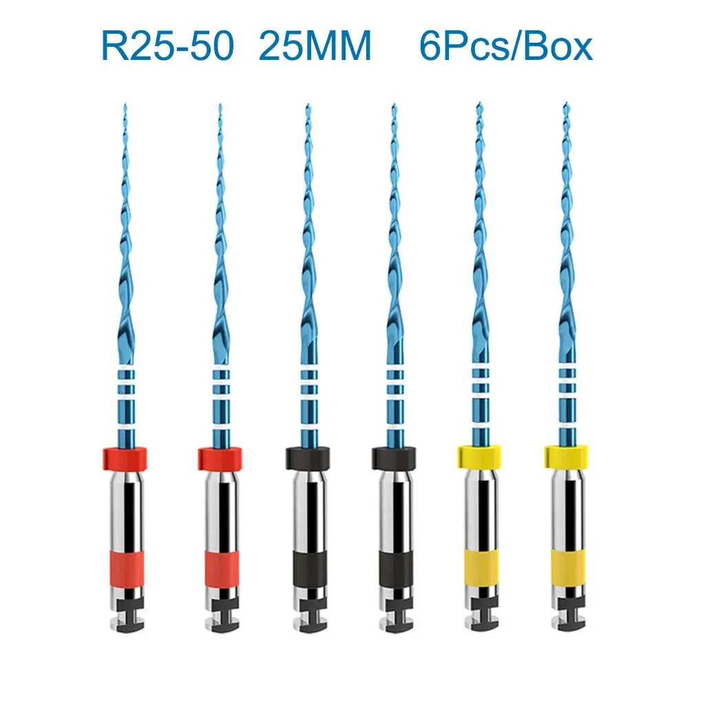 6Pcs/Box Orthdent Dental Reciprocating Blue Endodontic Files Only One Engine Use Heat Activated 21/25/31mm Dentistry Instrument