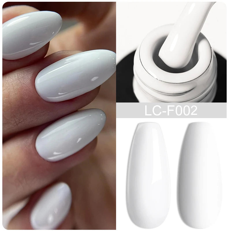 LILYCUTE 15ML Quick Extension Gel Nail Polish Milky White Clear Pink Color French Manicure Finger Prolong Nail Hard Gel Varnish