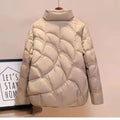 Autumn Winter Women Fashion Stand Collar Down Coat Ultra Light Cotton-padded jacket Jacket Windproof Female Puffer Parkas