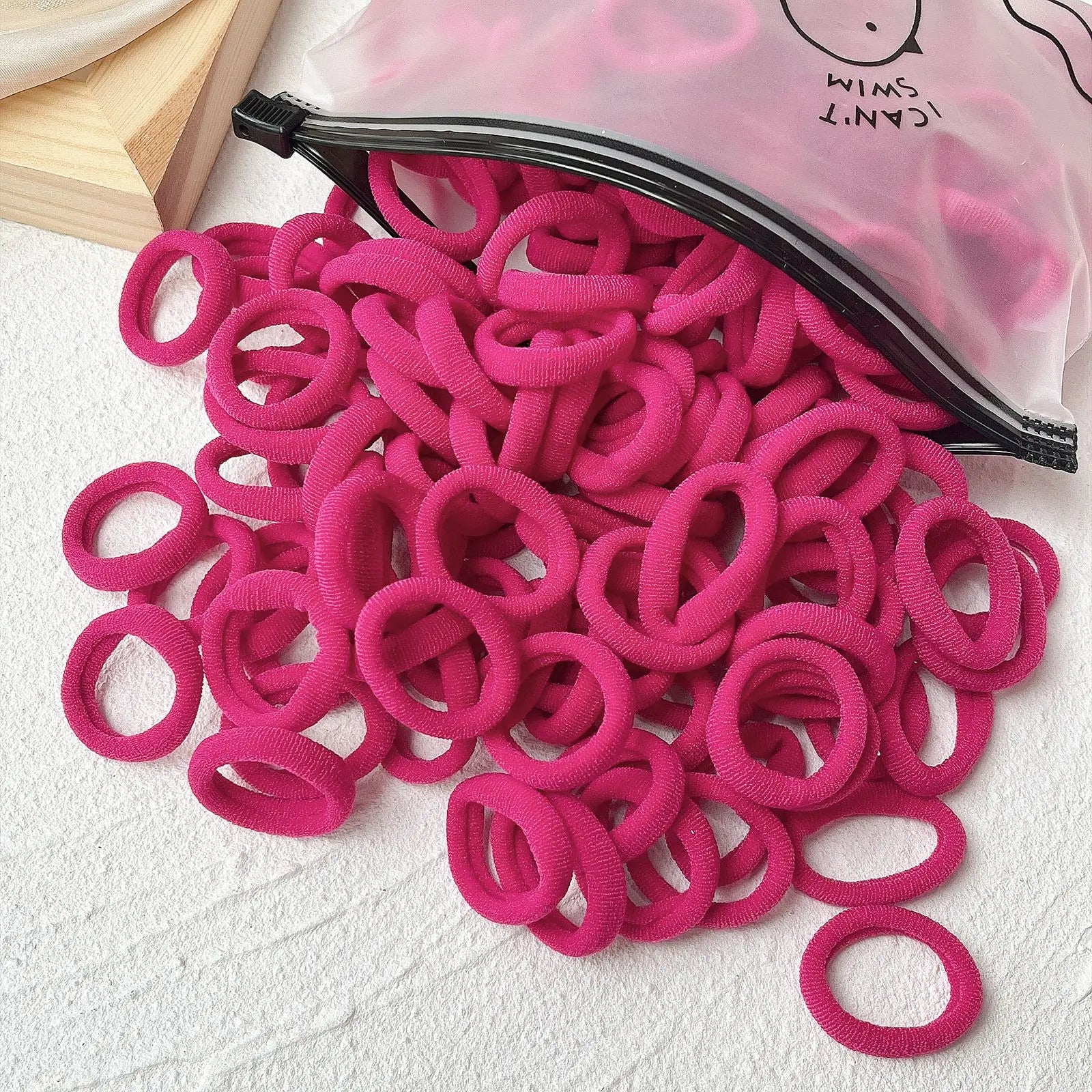 50PCS/Set Women Girls Basic Hair Bands  Simple Solid Colors Elastic Headband Hair Ropes Ties Hair Accessories Ponytail Holder