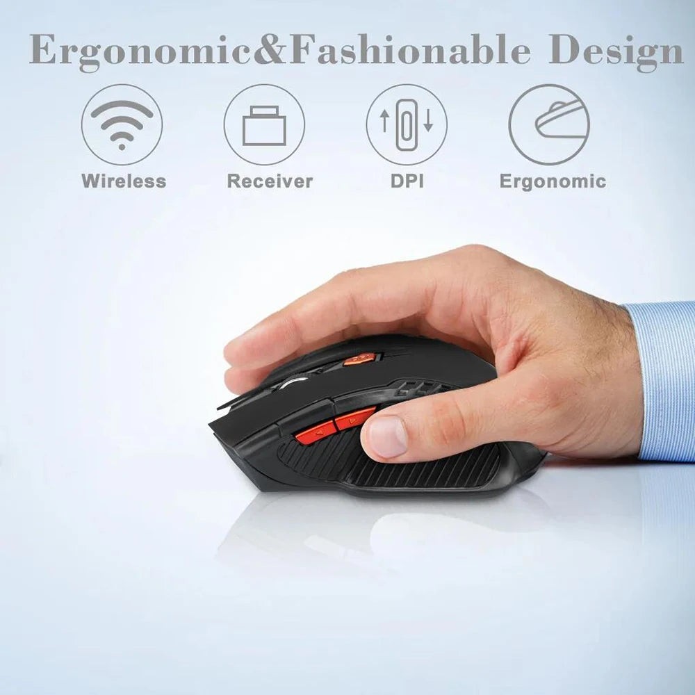 Mini Mouse 2.4G Wireless USB Receiver 1600DPI Optical Wireless Mouses Professional USB Right Scroll Mice for Laptop PC Gamer