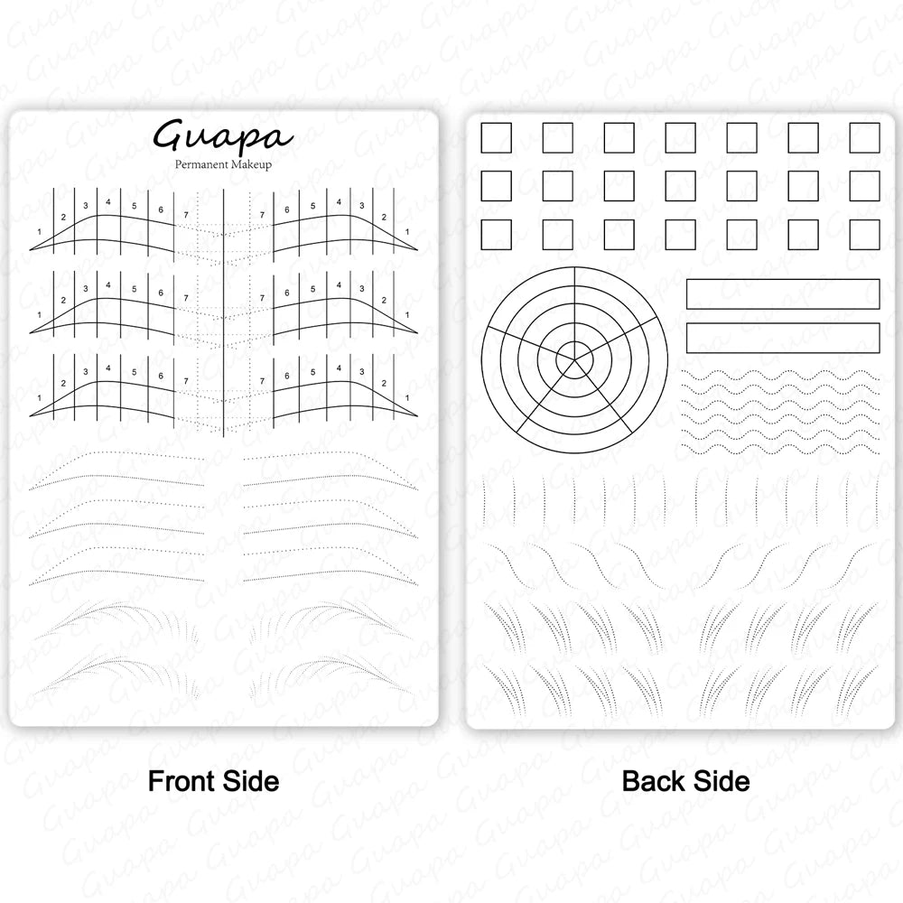 New Hair Stroke Pattern Practice Pad Double Sided Best Nano Brows Silicone Practice Skin For Permanent Makeup Basic Hair Stroke