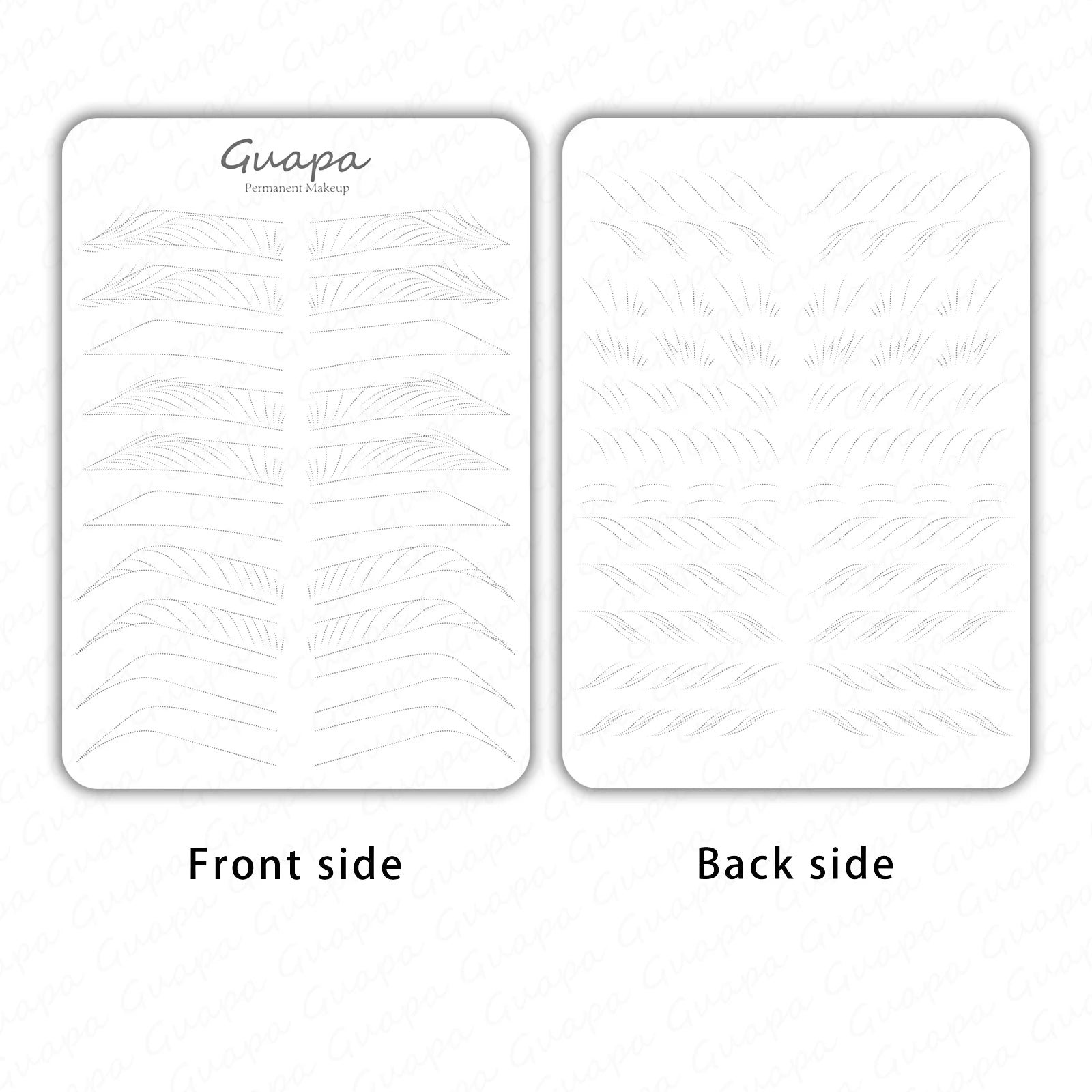 New Hair Stroke Pattern Practice Pad Double Sided Best Nano Brows Silicone Practice Skin For Permanent Makeup Basic Hair Stroke