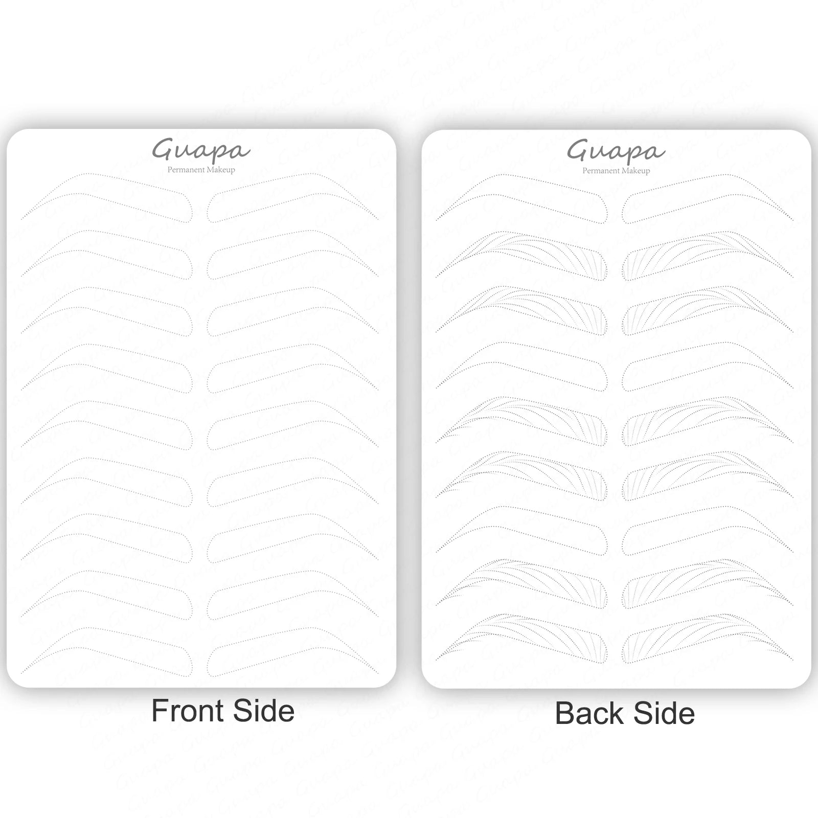New Hair Stroke Pattern Practice Pad Double Sided Best Nano Brows Silicone Practice Skin For Permanent Makeup Basic Hair Stroke