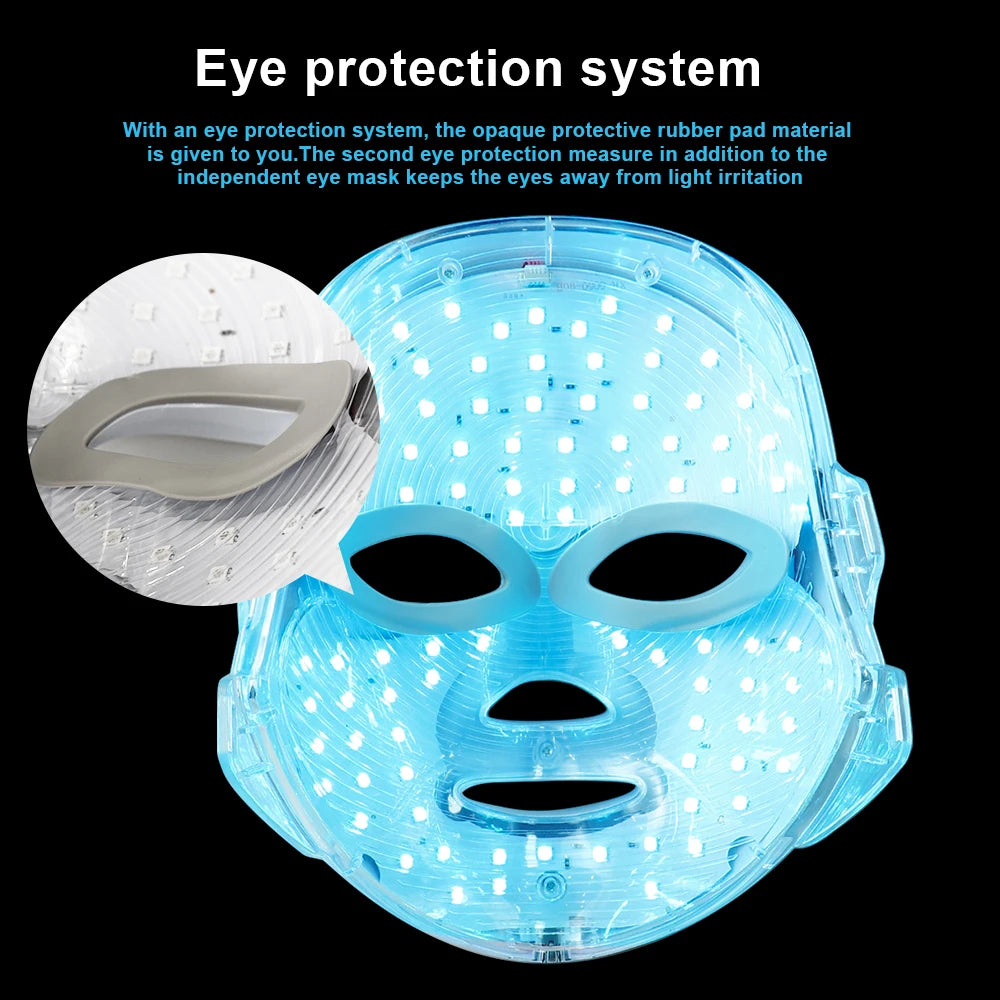 USB Charge 7 Colors Facial LED Mask LED Photon Therapy Beauty Mask Anti Aging Skin Rejuvenation Face Lifting Whitening Skin Care