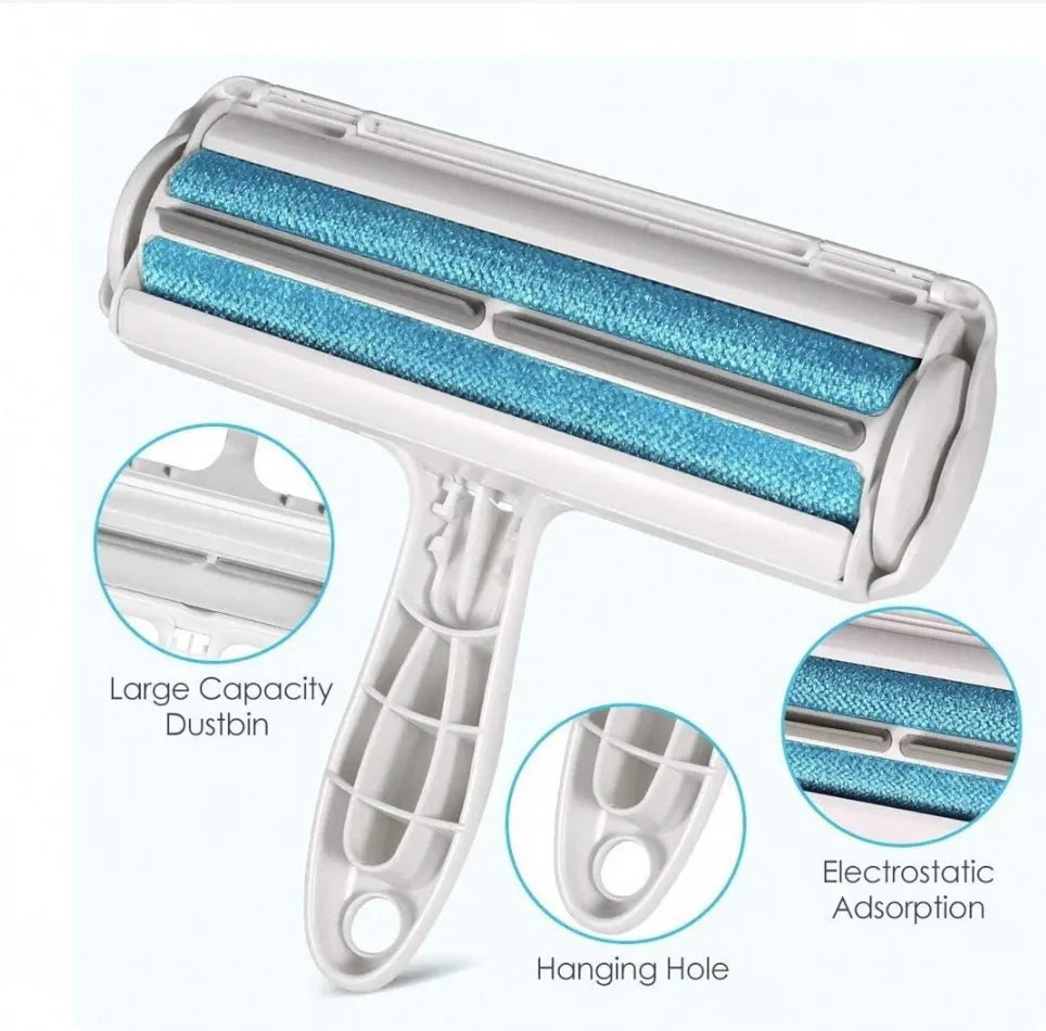 Pet Hair Removal Brush & Roller – Reusable Self-Cleaning for Cats & Dogs