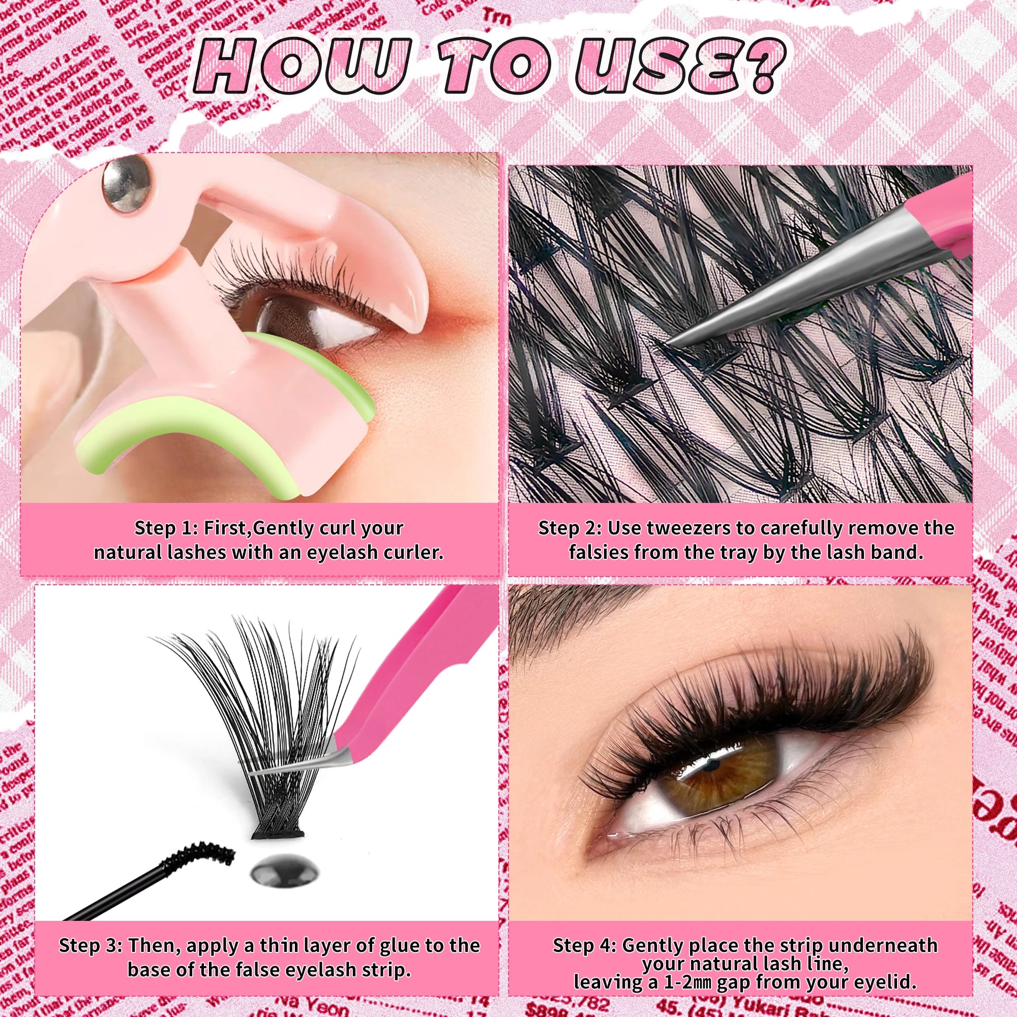 300/120PCS 5D Fluffy Cluster Lashes 30D-100D Natural Thick Eyelash Clusters Individual Lashes DIY Eyelashes Extension Makeup