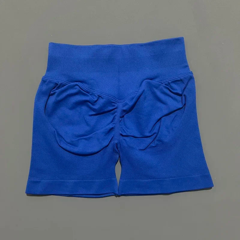 HISTELLO Impact Shorts 4.5" Women Yoga Shorts Seamless Low Waist Scrunch Bum Gym Leggings Workout Stretch Fitness Sports Shorts
