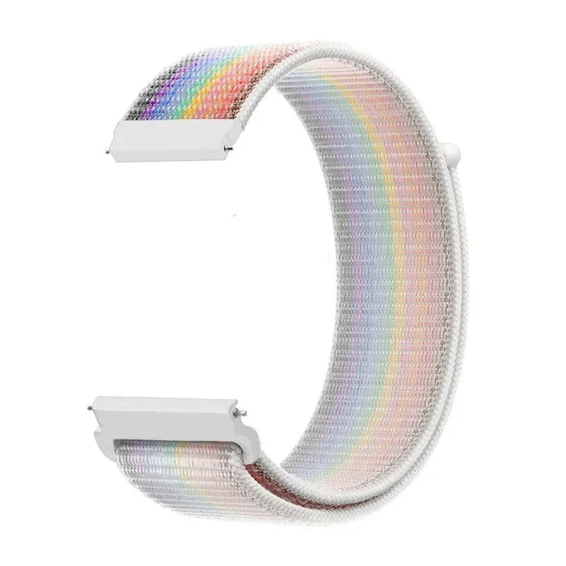 20mm 22mm Nylon Loop Strap For Garmin Forerunner 55 165 265 965 255 Active 5/Vivomove Trend/Vivoactive 5/Venu 3/2 Bracelet Belt
