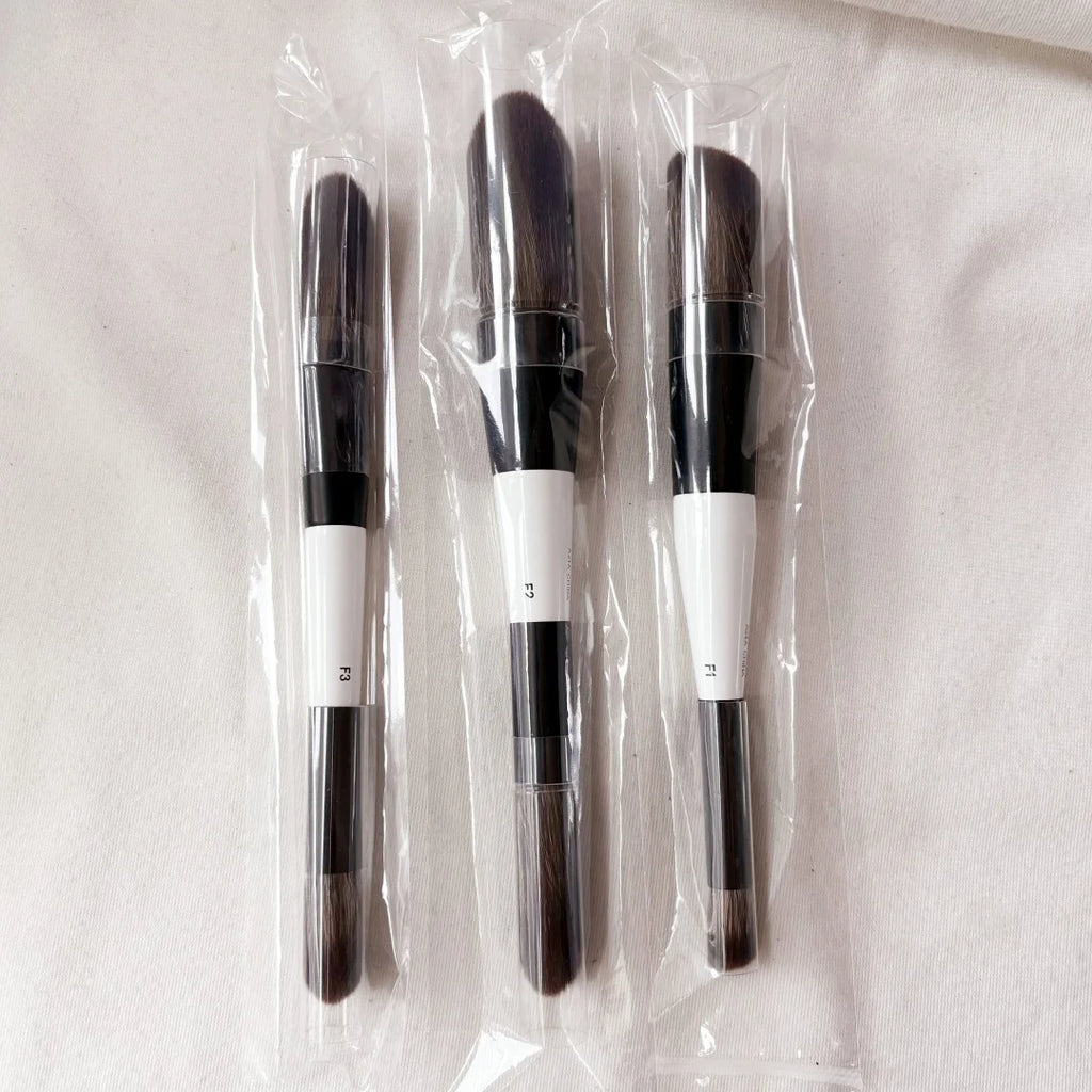 F1 Dual-Ended Contour Blush F2 Powder Brush F3 Highlight Soft Synthetic Hair Makeup Brushes Blusher Highlighter Cosmetic Brushes