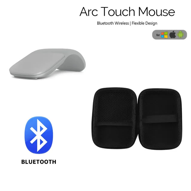 Bluetooth Folding Wireless Mouse Foldable Arc Touch Mini Mice Ergonomic Utra Thin Silent Gamer Mause For Microsoft Laptop PC Mac